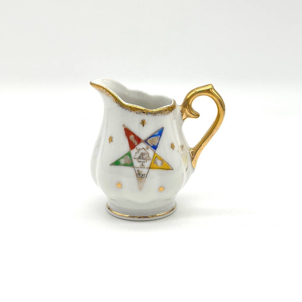 Vintage Norcrest Fine China Order of the Eastern Star OES Creamer Japan ES-1